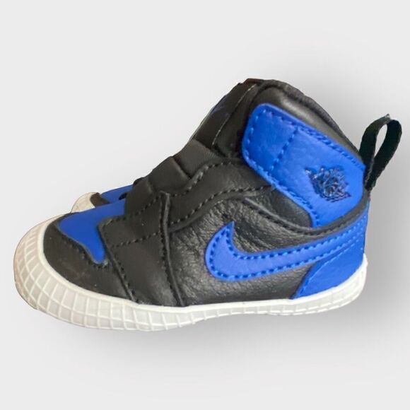 Nike Air Jordan 1 Crib Booties Sneaker Royal Black AT3745-007 Infant size 3C New - Picture 3 of 10